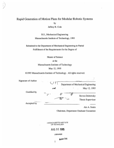 Rapid Generation of Motion Plans for Modular Robotic Systems