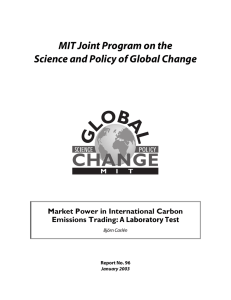 MIT Joint Program on the Science and Policy of Global Change