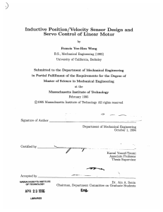 Inductive  Position/Velocity  Sensor Design  and