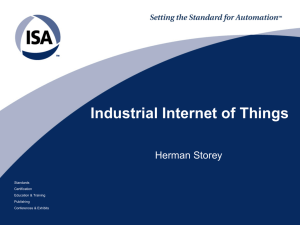 Industrial Internet of Things Herman Storey Standards Certification