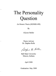 The Personality Question
