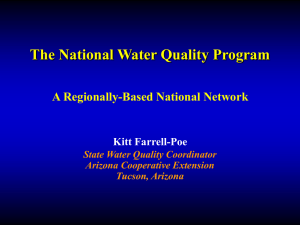 The National Water Quality Program A Regionally-Based National Network Kitt Farrell-Poe