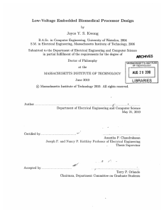 Low-Voltage  Embedded  Biomedical  Processor  Design S.