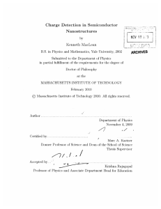 Li Charge  Detection  in  Semiconductor Nanostructures ARCHIVES