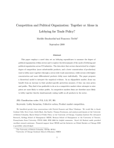 Competition and Political Organization: Together or Alone in September 2008