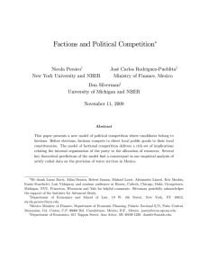 Factions and Political Competition