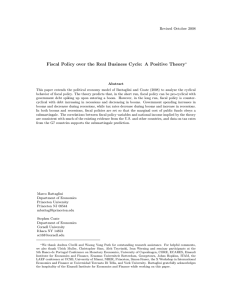 Fiscal Policy over the Real Business Cycle: A Positive Theory