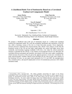 A Likelihood Ratio Test of Stationarity Based on a Correlated