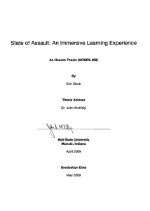 ~ \ State of Assault:  An  Immersive Learning  Experience By