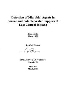 Detection of Microbial Agents in Source and Potable Water Supplies of