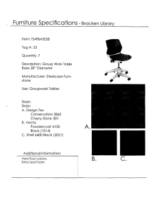 Furniture Specifications - Bracken  Library