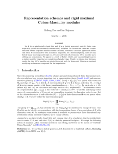 Representation schemes and rigid maximal Cohen-Macaulay modules Hailong Dao and Ian Shipman