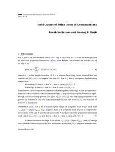 Todd Classes of Afﬁne Cones of Grassmannians