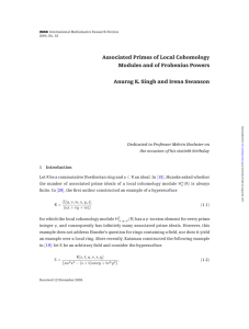 Associated Primes of Local Cohomology Modules and of Frobenius Powers