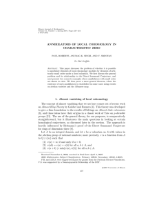 ANNIHILATORS OF LOCAL COHOMOLOGY IN CHARACTERISTIC ZERO