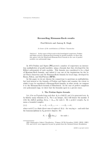Reconciling Riemann-Roch results Paul Roberts and Anurag K. Singh