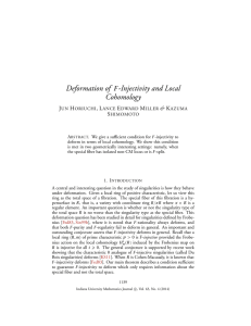 Deformation of -Injectivity and Local Cohomology F