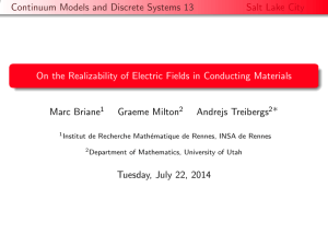 Continuum Models and Discrete Systems 13 Salt Lake City ∗