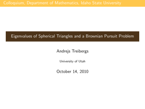 Colloquium, Department of Mathematics, Idaho State University