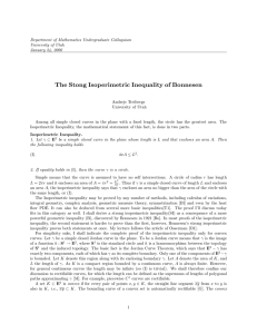 The Stong Isoperimetric Inequality of Bonnesen