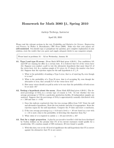 Homework for Math 3080 §1, Spring 2010 Andrejs Treibergs, Instructor