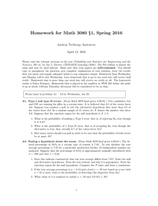 Homework for Math 3080 §1, Spring 2016 Andrejs Treibergs, Instructor