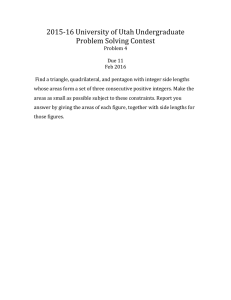 2015-16 University of Utah Undergraduate Problem Solving Contest