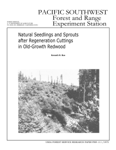 PACIFIC SOUTHWEST Forest and Range Experiment Station Natural Seedlings and Sprouts