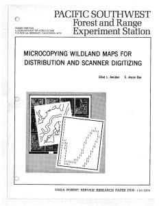 PACIFIC SOUTHWEST MICROCOPYING WILDLAND  MAPS DISTRIBUTION AND  SCANNER  DIGITIZING FOR