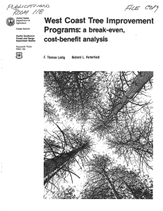 West Coast Tree Improvement Programs: a break-even, cost-benefit analysis