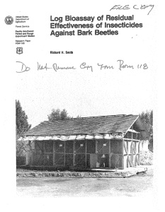 log Bioassay of Residual Effectiveness of Insecticides Against Bark Beetles C-