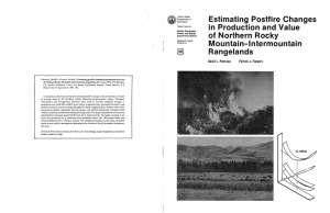 Estimating Postfire Changes in Production and Value of Northern Rocky Mountain-Intermountain