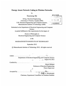 Energy  Aware  Network  Coding  in Wireless ... Xiaomeng  Shi 2 2i