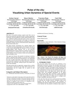 Pulse of the city: Visualizing Urban Dynamics of Special Events  Andrea Vaccari