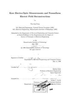 Kerr Electro-Optic  Measurements  and  Nonuniform