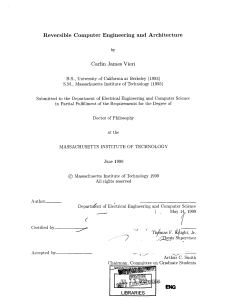 Reversible  Computer  Engineering  and  Architecture