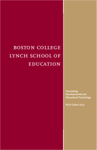 boston college lynch school of education Counseling,