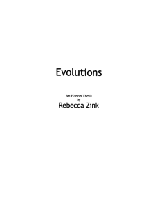 Evolutions Rebecca  Zink An Honors Thesis by