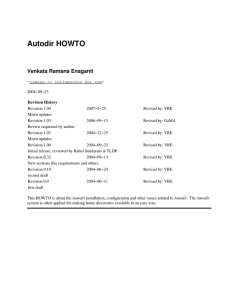 Autodir HOWTO Venkata Ramana Enaganti