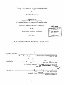 Design Optimization  of Oxygenated  Fluid Pump