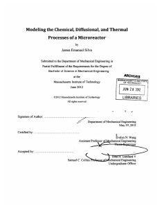 Modeling  the Chemical,  Diffusional,  and Thermal