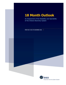 18 Month Outlook An Assessment of the Reliability and Operability