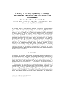 Recovery of inclusion separations in strongly heterogeneous composites from effective property measurements