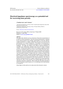 Electrical impedance spectroscopy as a potential tool for recovering bone porosity