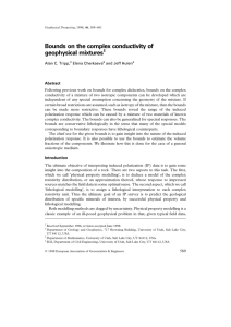 Bounds on the complex conductivity of geophysical mixtures 1