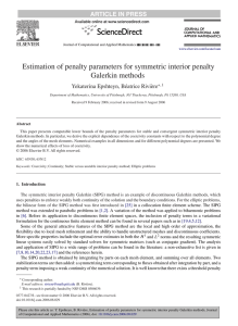 Estimation of penalty parameters for symmetric interior penalty Galerkin methods