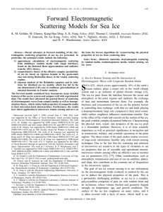Forward Electromagnetic Scattering Models for Sea Ice