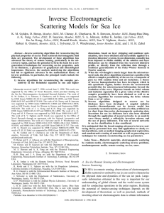 Inverse Electromagnetic Scattering Models for Sea Ice