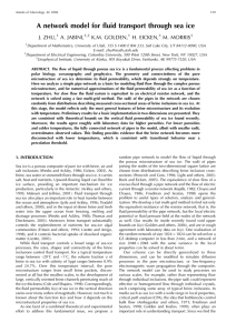 A network model for fluid transport through sea ice J. ZHU,