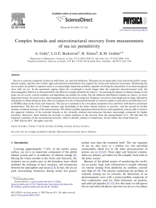 Complex bounds and microstructural recovery from measurements of sea ice permittivity